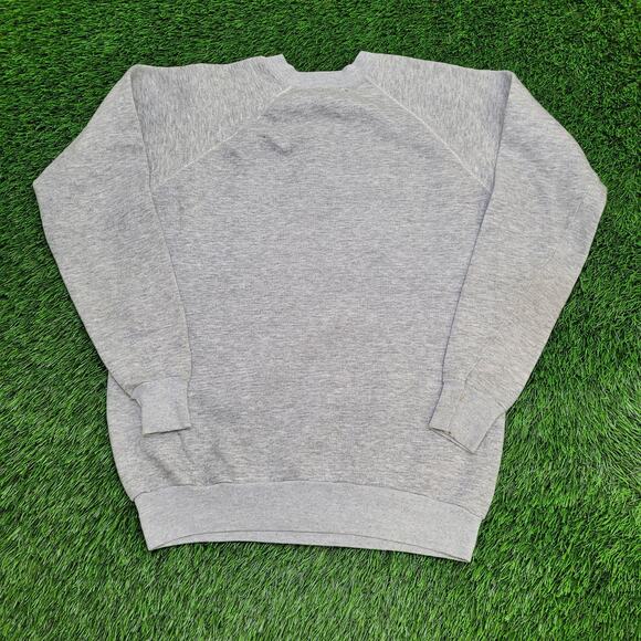 Vintage 90s Old-Ben Raglan Sweatshirt Womens XL 21x25 Gray - Picture 2 of 14